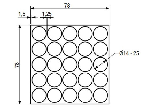 Self-adhesive plug to the confirmations of the atelier svetly (14156) N AKS (sheet-25 pcs.)