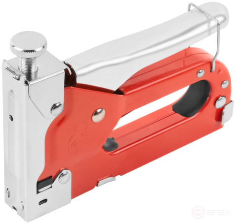 Stapler for narrow staples "type 53" 4-14 mm, impact force adjustment, metal body