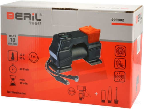 12V Evr30/20D-15 Autocompressor (Digital pressure gauge+bag) BERIL