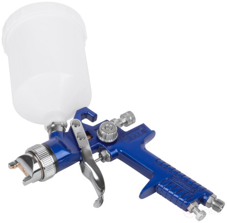 HVLP pneumatic spray gun, plastic top tank 600 ml, 1.4 mm