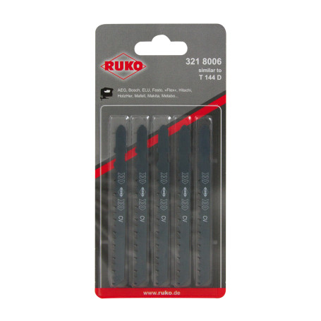 Пилки для электролобзиков RUKO 8006 HCS, 5 шт.