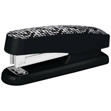 Степлер №24/6, 26/6 Berlingo "DoubleBlack", до 20 л., пластиковый корпус, черный