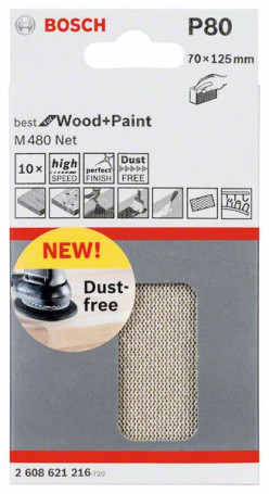 Sanding sheet 70 x 125 mm, 80