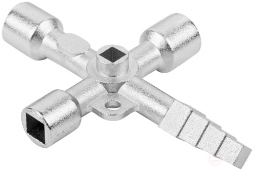 Ключ универсальный для электрошкафов 5-в-1, двусторонняя CrV бита PH2/SL7