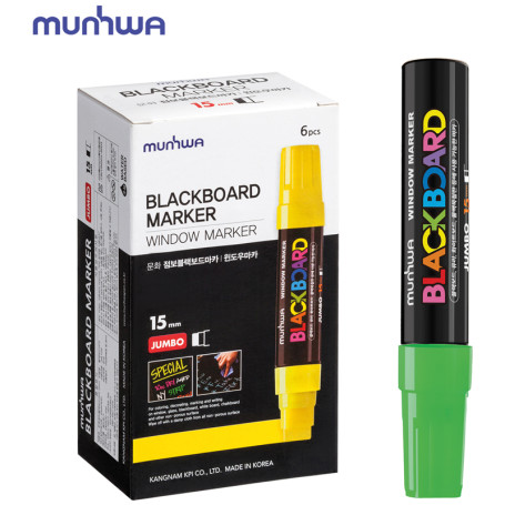 Chalk marker MunHwa "Black Board Jumbo" green, 15mm, water base