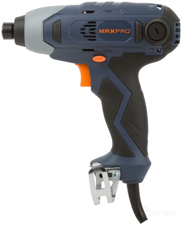 MAX-PRO Electric impact screwdriver 240 W; 0-3600 rpm; 0-4200 rpm; chuck 6.35 mm for a bit; 100 Nm; speed control; reverse; rubber
