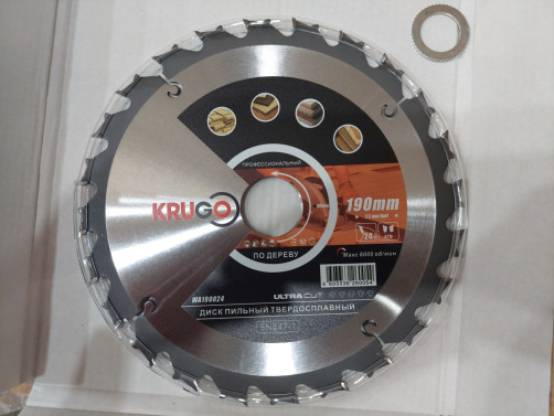 Пильный диск KRUGO 190 x 2.2/1.4 x 60T x 30 мм