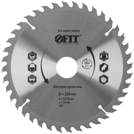 Circular saw blade for circular saws on wood 200 x 32/30 x 40T