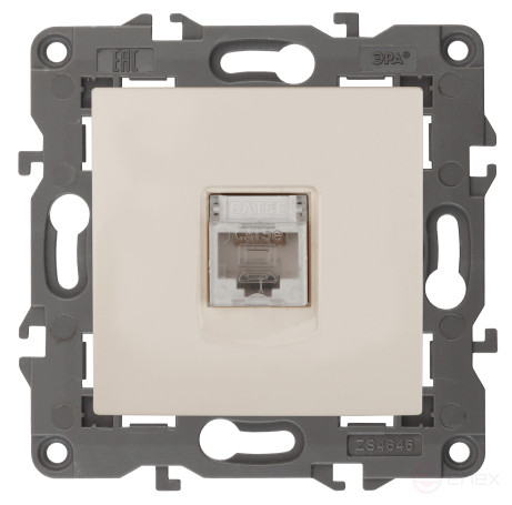 Розетка ЭРА Elegance 14-3107-02 информационная RJ45 IP20 слоновая кость