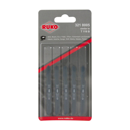 Пилки для электролобзиков RUKO 8005 HCS, 20 шт.