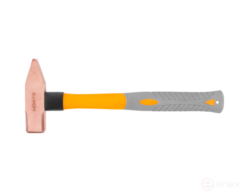 Молоток с поперечным бойком 1,5 кг BeCu рукоятка фибергласс, искробезопасный 186-1006, HORTZ