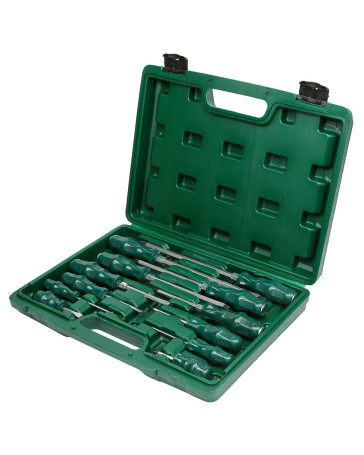 A set of 12-piece impact screwdrivers in a GOODKING O-10012 case