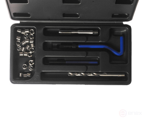 Set of tools and inserts for thread restoration M8x1.25mm L=10.8mm 24 pieces JTC