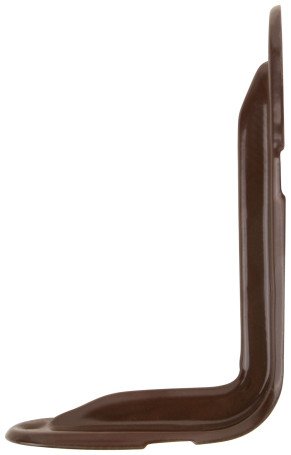 Уголок-кронштейн усиленный коричневый 80х125 мм (0,8 мм)