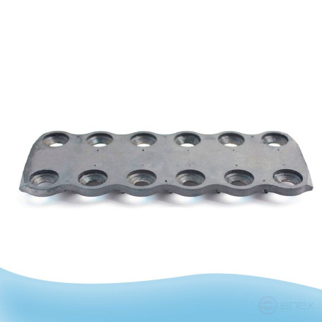 Rubberized lock for connecting conveyor belts. The tape thickness is 5-11 mm