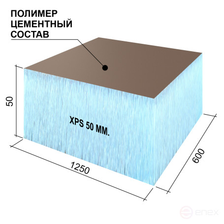 Панель Оптима 1250х600х50 цемент1/эппс50