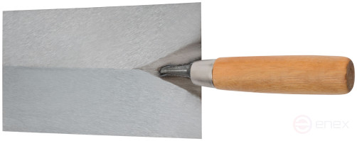 Finishing trowel, tool steel, wooden handle 160 mm