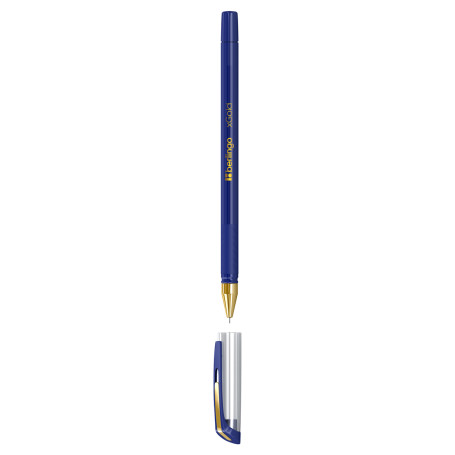 Berlingo ballpoint pen "XGold" blue, 0.7 mm, needle rod, grip, package