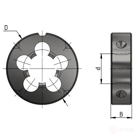 Плашка плоская АII-1,25-9х20х100 Р6М5 (комплект гребенок 2660-0116 ГОСТ 2287-88) 4шт «Русский Инструмент» (РИ)