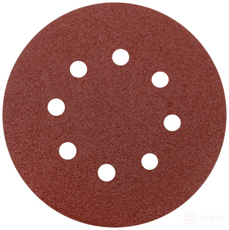 Круги шлифовальные с отверстиями (липучка), алюминий-оксидные, 125 мм, 5 шт. Р 60