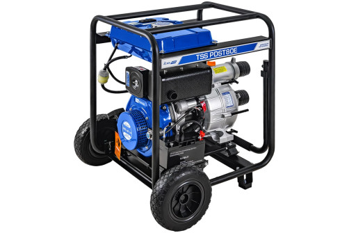 Diesel motor pump TSS PDST80E (with electric start, battery)