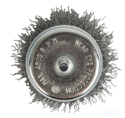 Кордщетка для дрели чашеобразная мягкая ПРАКТИКА 75 мм, хвост 6 мм (032-584)