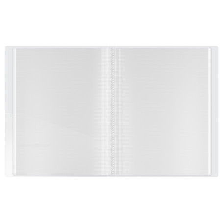 Folder with 20 Berlingo "DoubleWhite" inserts, 17 mm, 1000 microns, white, with inner pocket