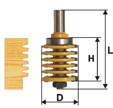 Micro-spike milling cutter f41x47mm xv. 12mm