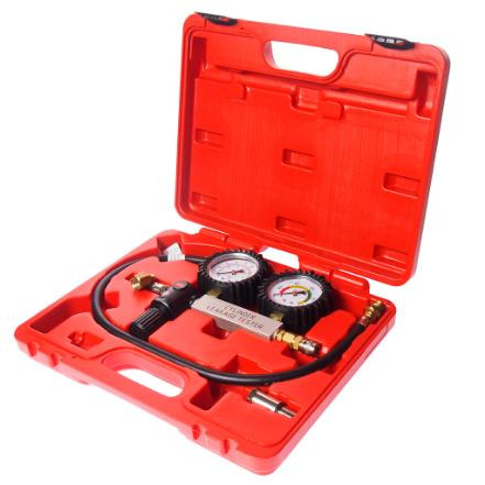 A set of tools for detecting cylinder leaks, range 0-100PSI, 0-700kPA in a JTC case