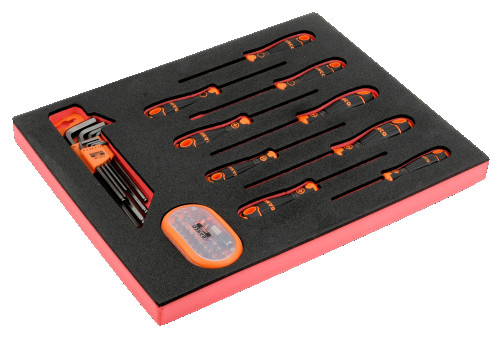 Fit&Go Set of screwdrivers/hexagons/bits in a box, 49 items