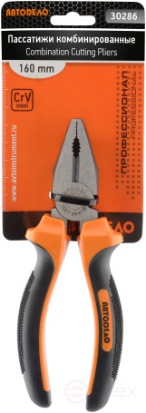 Пассатижи комбинированные 160 мм АвтоDело (ГОСТ 5547-93) 30286