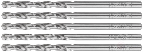 HSS ground metal drills, 135° sharpening angle, 3.2 x 65 mm (5 pcs.)