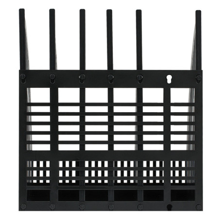 Лоток для бумаг вертикальный СТАММ "Line", сборный, 5 отделений, черный