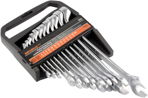 Набор комб. 75` коленчатых ключей АвтоDело PRO 12шт.(холдер) 36126