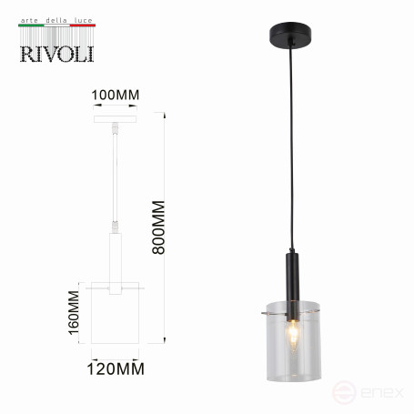 Pendant lamp Rivoli Joan 9321-201 1 x E14 40 W Modern