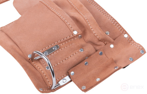 Пояс для инструмента двойной, кожа, 11 отделений, 2 петли для инструмента