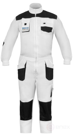 Master Color work jumpsuit, white, 7 pockets, size XXL