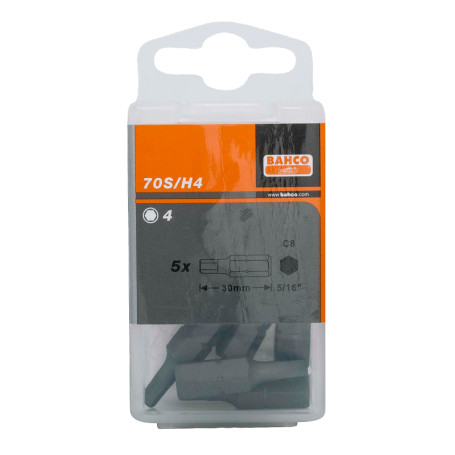 Bits for screws with hex socket, 14x30 mm