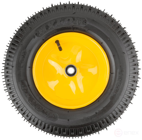 Колесо запасное, 8 слойная шина, 390х90x220 мм для тачек 77609; 77612; 77627 (4,80"/4,00"-8") (посадка ширина 90 мм, диаметр 16 мм)