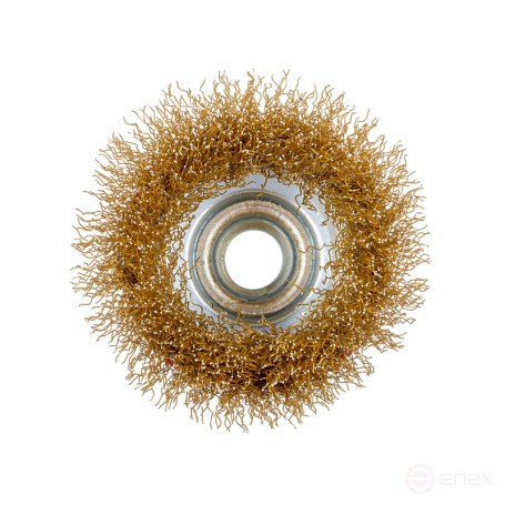 Щетка 805 чаш., гофр. ЛАТУНЬ, для УШМ D125 мм М14*2 RPM 6500 BS 0,3 уп. 1/20