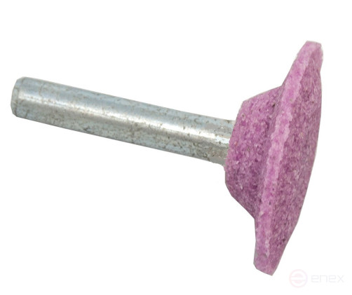 Шарошка абразивная ПРАКТИКА оксид алюминия, дисковая 32х6 мм, хвост 6 мм, блистер (641-237)