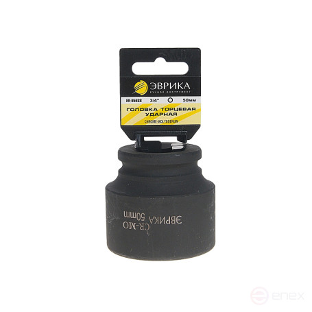 Головка торцевая 50мм 3/4" 6-гранная ударная L=70мм (с держателем) ЭВРИКА ER-95938H 1/27