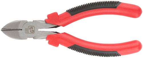 Side cutters "Standard", red and black plastic handles, polished steel 165 mm