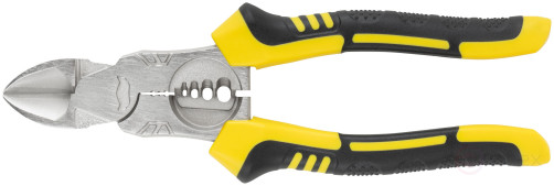 Multifunctional side cutters, eccentric hinge, rubberized handles, Profi 180 mm
