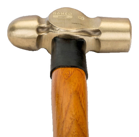 IB Hammer with round striker (aluminum/bronze), wooden handle, 910 g