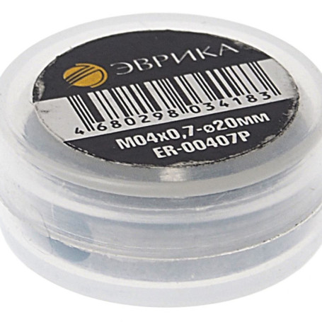 Плашка ER-00407P M04x0,7-ø20мм, в пластиковом футляре ЭВРИКА /1/10