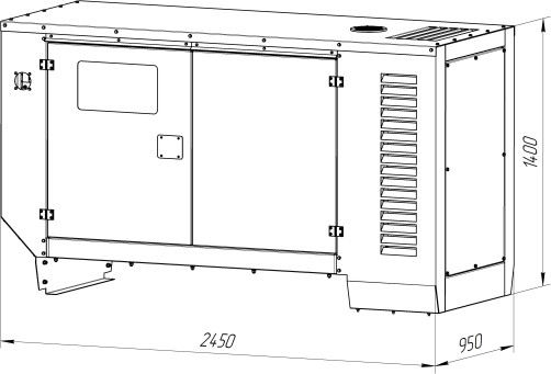 Noise protection cover for generator up to 30 kW (Y)