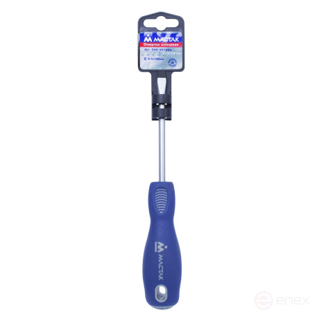 Отвертка шлицевая Slotted 6,5 мм, 100 мм, держатель МАСТАК 040-65100H