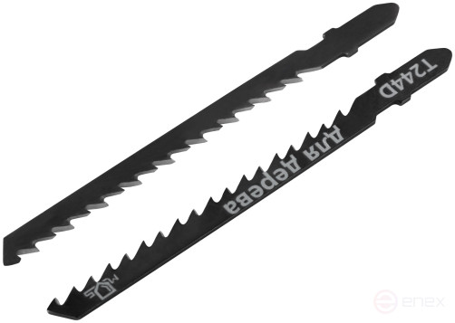 Blades for electric jigsaw, T244D, wood, HCS, 100 mm, 2 pcs.