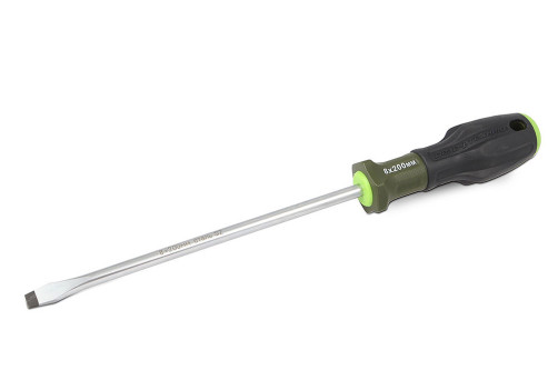 Screwdriver with three-component handle, slotted 8×200 mm